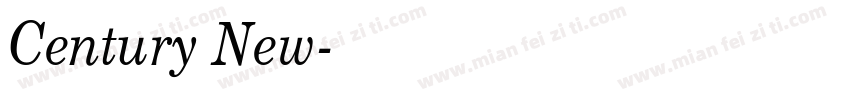 Century New字体转换